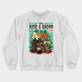 The Rise & Grind Squad // Retro Skateboarding // Comic Style Skater Crew Crewneck Sweatshirt